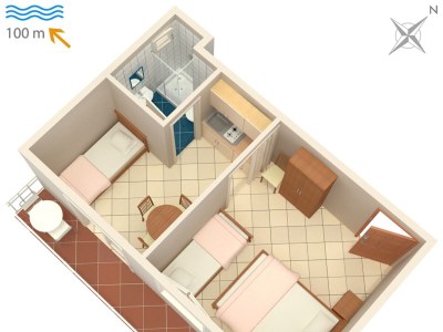 Apartment Studio flat with balcony Podaca, Makarska AS-2617-f - Outdoor photo 20