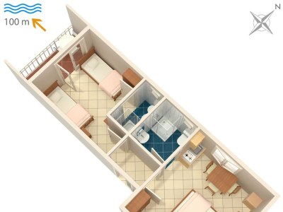 Apartment One bedroom apartment with balcony and sea view Podaca, Makarska A-2617-a - Outdoor photo 24