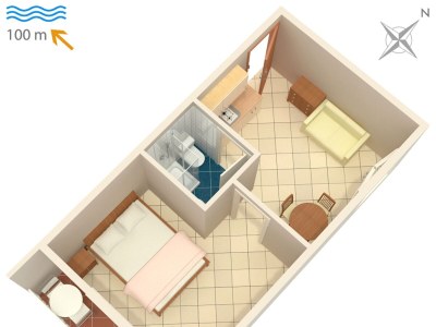 Apartment Studio flat with balcony and sea view Podaca, Makarska AS-2617-c - Outdoor photo 18