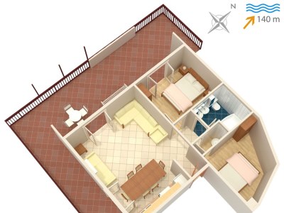 Apartment Two bedroom apartment with terrace and sea view Jezera, Murter A-5120-a - Outdoor photo 33