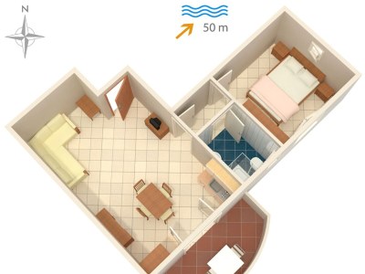 Apartment One bedroom apartment near beach Ražanac, Zadar A-5766-d - Outdoor photo 35