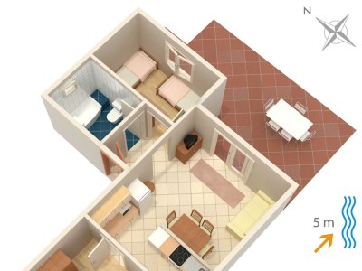 Apartment Two bedroom apartment near beach Lumbarda, Korčula A-135-b - Outdoor photo 31