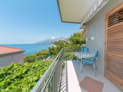 Apartment Studio flat with balcony and sea view Brela, Makarska AS-20778-b - Outdoor photo 10