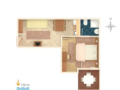 Apartment One bedroom apartment with terrace and sea view Baška Voda, Makarska A-301-a - Outdoor photo 19