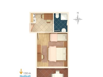 Apartment Studio flat with balcony and sea view Baška Voda, Makarska AS-301-a - Outdoor photo 18