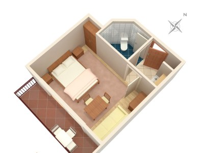 Apartment Studio flat with balcony and sea view Baška Voda, Makarska AS-301-b - Outdoor photo 13