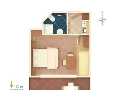 Apartment Studio flat with balcony and sea view Baška Voda, Makarska AS-301-b - Outdoor photo 15