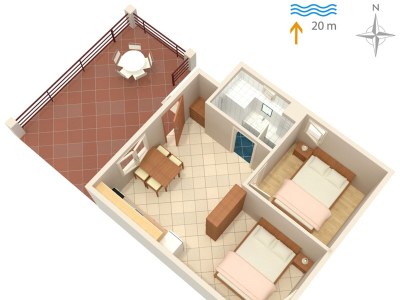 Apartment One bedroom apartment near beach Luka Dubrava, Pelješac A-284-c - Outdoor photo 23