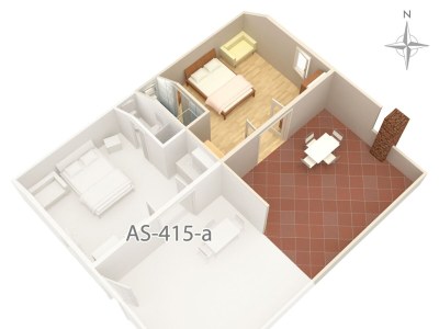 Apartment Studio flat with terrace and sea view Kornić, Krk AS-415-b - Outdoor photo 24