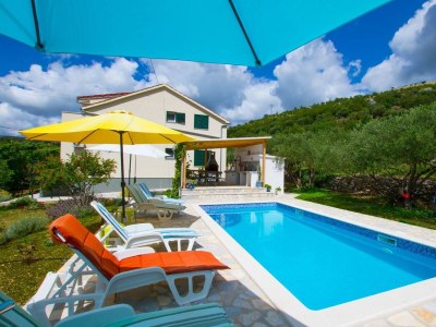 Holiday house Comfortable and spacious house with terrace and sea view Plano, Trogir K-21403 - Outdoor photo 6