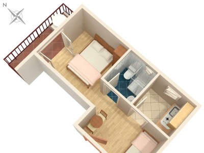 Apartment Studio flat with balcony and sea view Podaca, Makarska AS-516-c - Outdoor photo 15