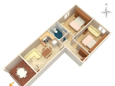 Apartment Two bedroom apartment near beach Tučepi, Makarska A-2694-a - Outdoor photo 23