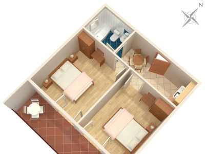 Apartment Two bedroom apartment with balcony and sea view Brela, Makarska A-2717-a - Outdoor photo 25