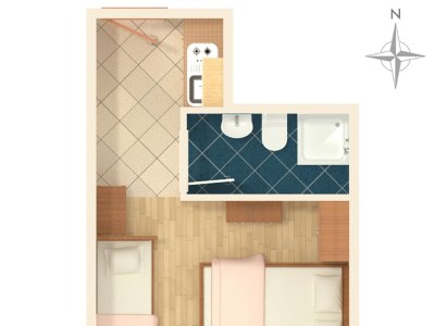 Apartment Studio flat with balcony and sea view Brela, Makarska AS-2718-a - Outdoor photo 24