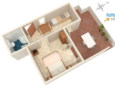 Apartment One bedroom apartment with terrace and sea view Postira, Brač A-2919-a - Outdoor photo 20