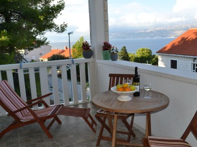 Apartment One bedroom apartment with terrace and sea view Postira, Brač A-2948-a in Postira - Apartment