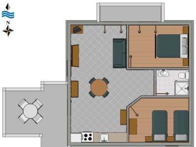 Apartment Two bedroom apartment with terrace and sea view Novi Vinodolski A-2347-b - Outdoor photo 15