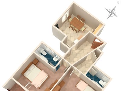 Apartment Two bedroom apartment with balcony and sea view Podgora, Makarska A-2604-a - Outdoor photo 22