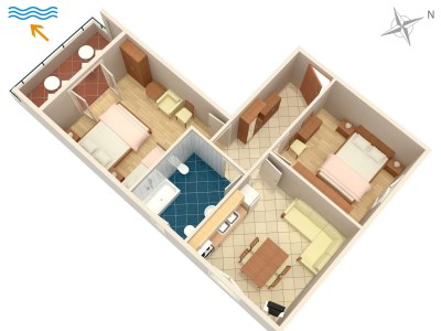 Apartment Two bedroom apartment with terrace and sea view Turanj, Biograd A-6445-b - Outdoor photo 15