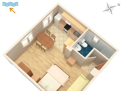 Apartment Studio flat with air-conditioning Turanj, Biograd AS-6445-b - Outdoor photo 9