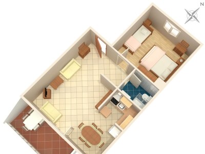 Apartment One bedroom apartment near beach Podgora, Makarska A-6713-a - Outdoor photo 22