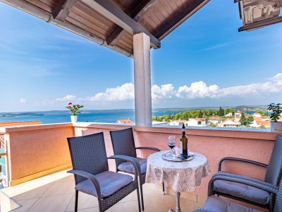 Apartment Two bedroom apartment with balcony and sea view Bilice, Krka A-13545-a - Outdoor photo 16