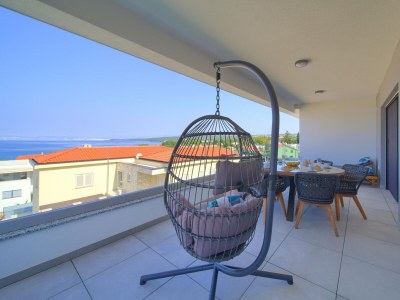 Apartment Three bedroom apartment with terrace and sea view Malinska, Krk A-20470-a - Outdoor photo 23