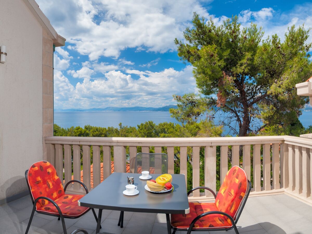 Apartment Two bedroom apartment with balcony and sea view Postira, Brač A-15242-c