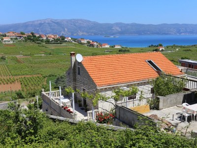 Apartment Two bedroom apartment with terrace and sea view Lumbarda, Korčula A-4352-a - Outdoor photo 2
