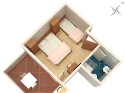 Apartment Studio flat with terrace and sea view Kampor, Rab AS-5037-d - Outdoor photo 17