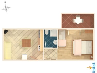 Apartment One bedroom apartment with terrace and sea view Podaca, Makarska A-6736-b - Outdoor photo 29