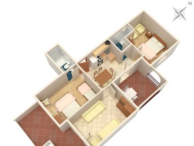 Apartment Two bedroom apartment with terrace and sea view Suha Punta, Rab A-5050-a - Outdoor photo 29