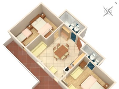 Apartment Two bedroom apartment with terrace and sea view Suha Punta, Rab A-5050-b - Outdoor photo 22