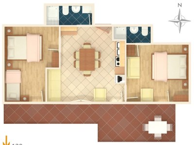 Apartment Two bedroom apartment with terrace and sea view Suha Punta, Rab A-5050-b - Outdoor photo 24