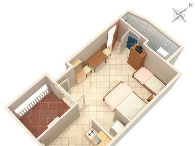 Apartment Studio flat with terrace and sea view Suha Punta, Rab AS-5050-b - Outdoor photo 18