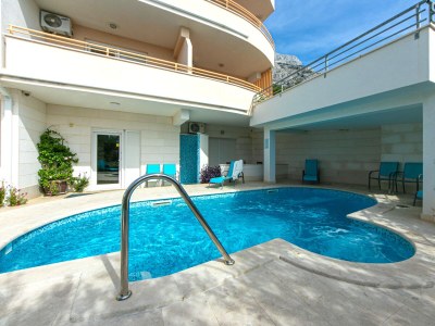 Apartment Two bedroom apartment with terrace and sea view Brela, Makarska A-20065-a - Outdoor photo 5