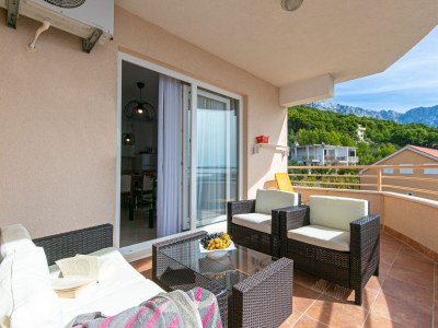 Apartment Two bedroom apartment with terrace and sea view Brela, Makarska A-20066-a - Outdoor photo 29