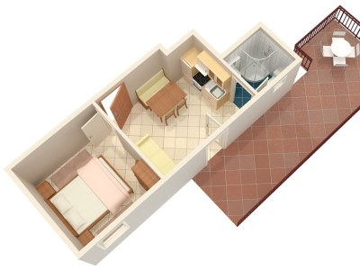 Apartment One bedroom apartment with terrace and sea view Stanići, Omiš A-2818-b - Outdoor photo 22