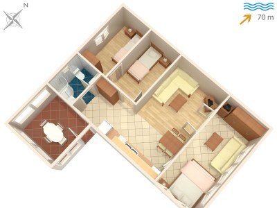 Apartment Three bedroom apartment with terrace Supetar, Brač A-7549-a - Outdoor photo 31