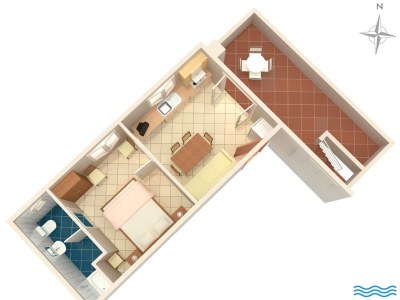 Apartment One bedroom apartment with terrace and sea view Mrljane, Pašman A-8498-a - Outdoor photo 17