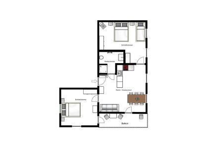 Apartment Appartement Nr. 3 mit 2 Schlafräumen, Betten 1-5 - Features photo 18