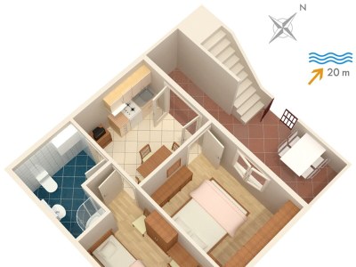 Apartment Two bedroom apartment with terrace and sea view Postira, Brač A-2898-b - Outdoor photo 15