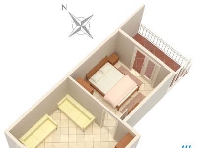 Apartment One bedroom apartment with terrace and sea view Podgora, Makarska A-2593-c - Outdoor photo 24