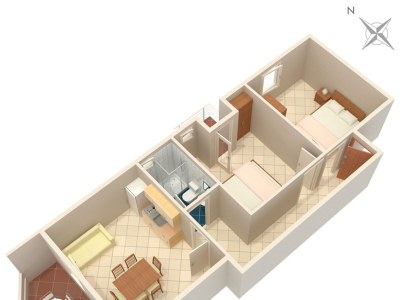 Apartment Two bedroom apartment near beach Kustići, Pag A-4086-a - Outdoor photo 28