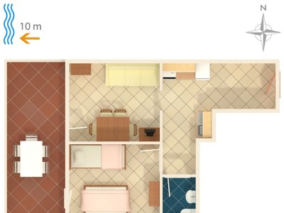 Apartment One bedroom apartment near beach Kustići, Pag A-4086-c - Outdoor photo 20