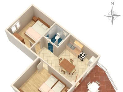 Apartment Two bedroom apartment with terrace and sea view Grebaštica, Šibenik A-4207-b - Outdoor photo 15