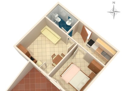 Apartment One bedroom apartment with terrace and sea view Potočnica, Pag A-4096-b - Outdoor photo 16