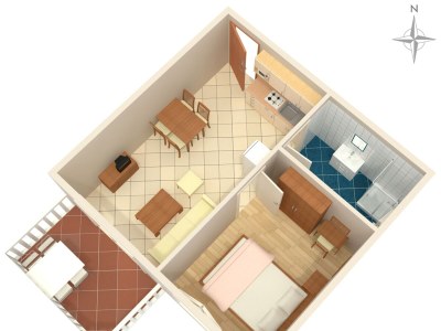 Apartment One bedroom apartment with terrace and sea view Palit, Rab A-3210-d - Outdoor photo 31