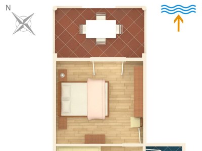 Apartment One bedroom apartment with terrace and sea view Kraj, Pašman A-331-b - Outdoor photo 27