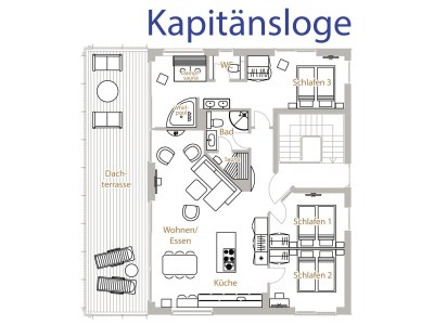 Holiday apartment Ferienwohnung Penthouse ''Kapitänsloge'' Priwall Travemünde - Document photo 40